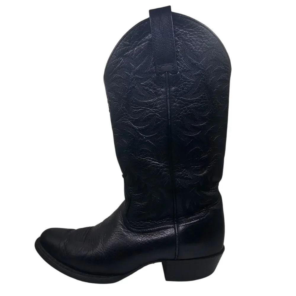 Ariat Mens Black Heritage R Toe Western Leather Cowboy Boots